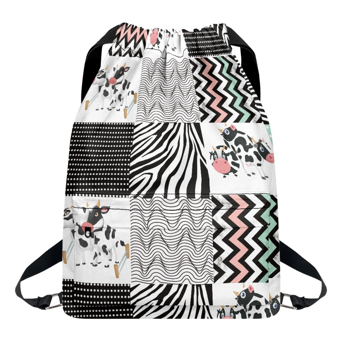 Wholesale Cow Highland Cattle Bunched Canvas Bags